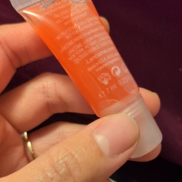 Lancome Burgundy Cosmetic Bag with Juicy Tubes and Cils Booster - Picture 3 of 3